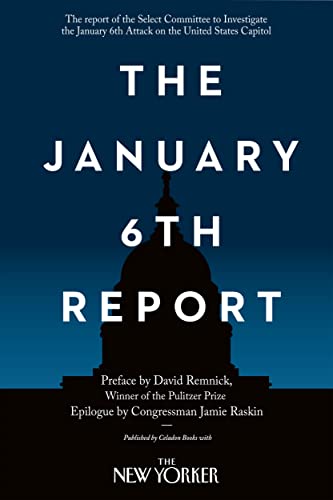 Cover of the January 6th Report, blue and black background with Capitol building in shadow